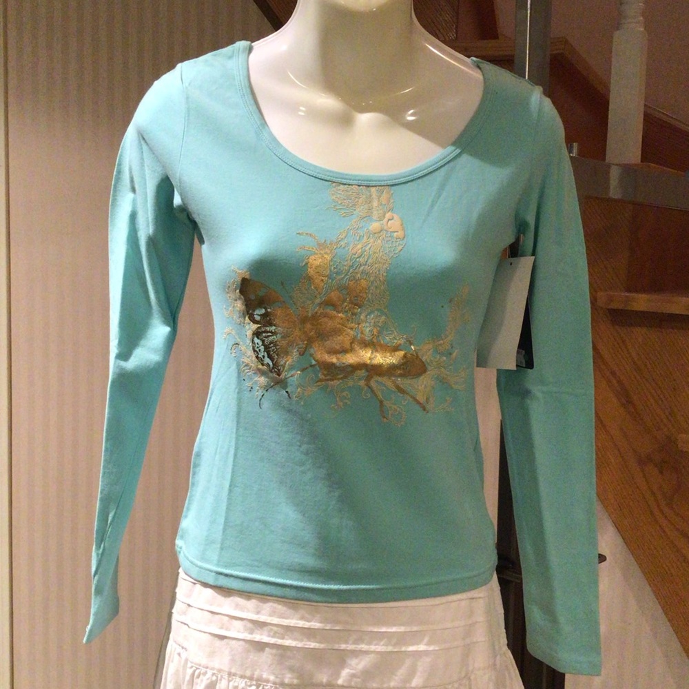 💕Host Pick💕⬇️price drop Blue knit long sleeve tee shirt